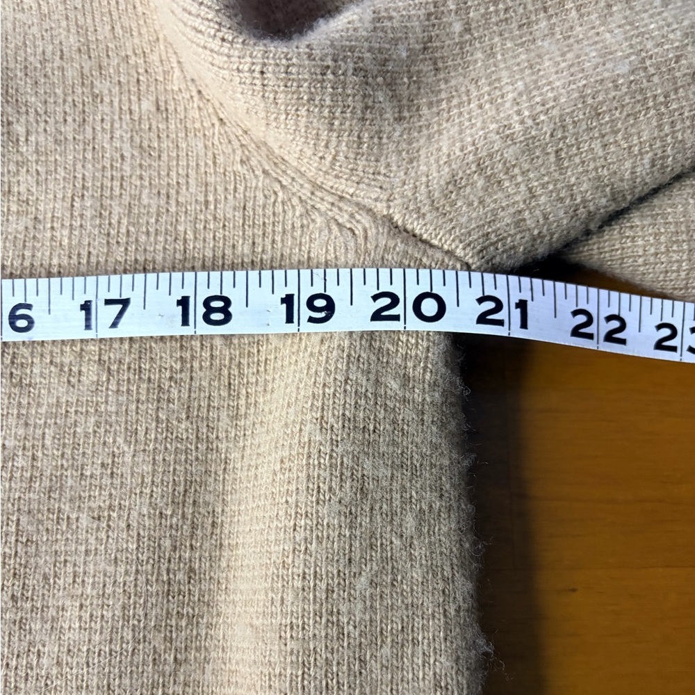 Talbots Beige Wool Blend Long Cardigan‎ L Minimal Classic Old Money - Picture 6 of 7